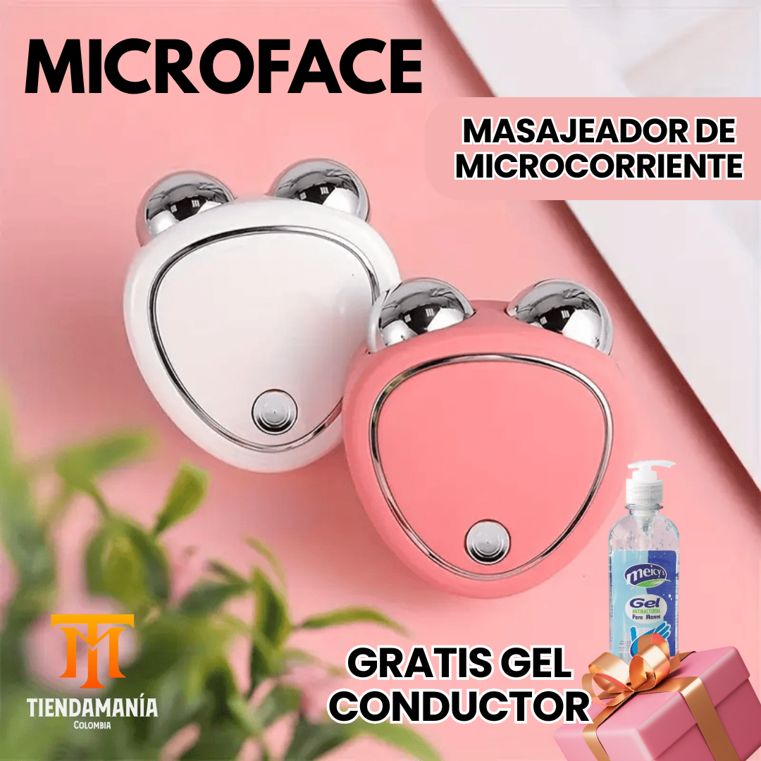 SÚPER COMBO: MICROFACE- MASAJEADOR CON MICROCORRIENTE + GEL CONDUCTOR GRATIS